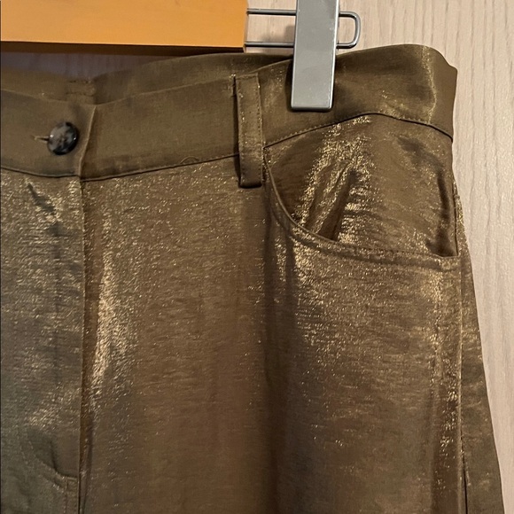 French Connection Olive Green Wide-Leg Pants - Picture 8 of 14